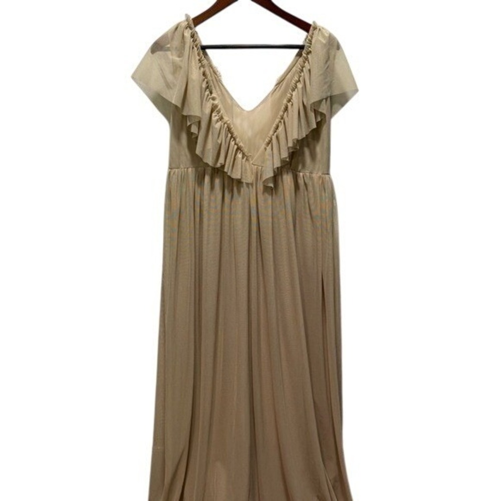 BellaBabyWear‎ Ruffle V Neck Maxi Dress, Formal Gown, Special Occasion